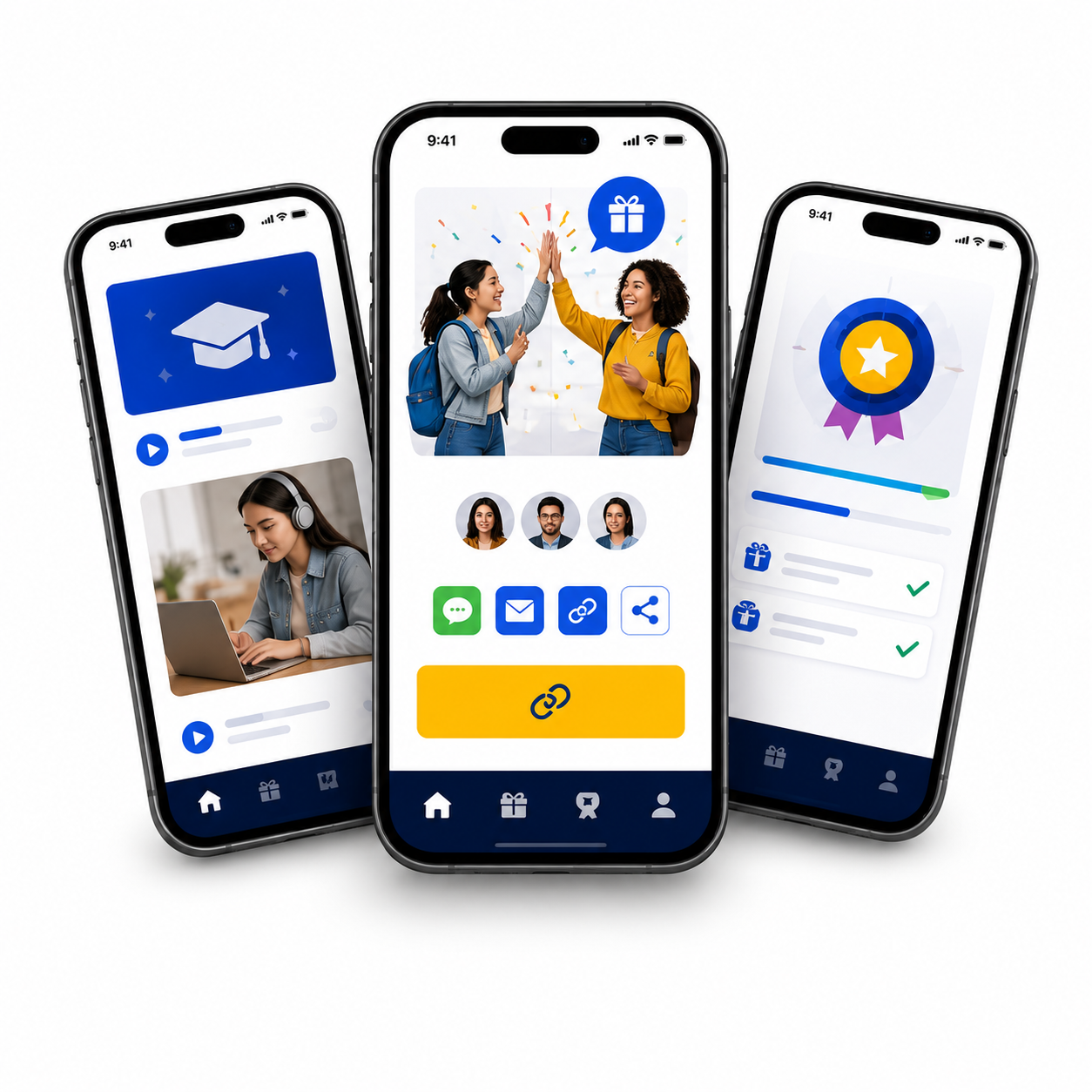 Education referral program example visual
