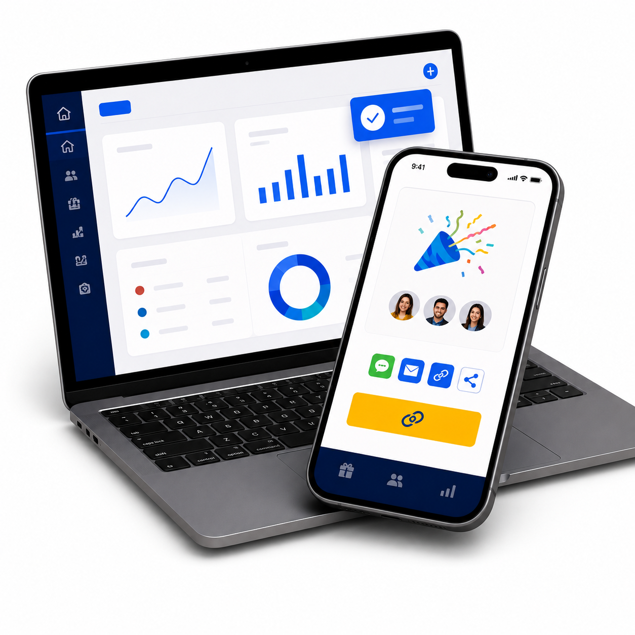 SaaS referral program example visual