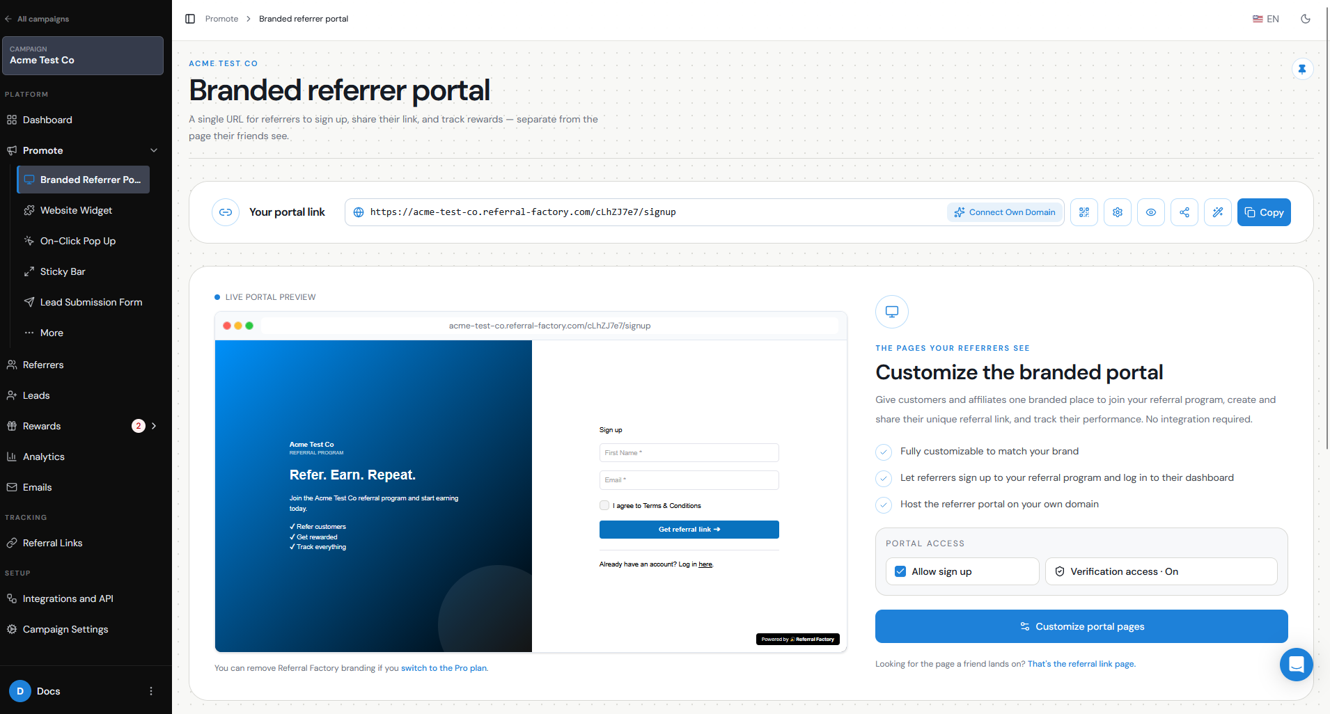 How To Setup An Affiliate Program With Referral Factory screenshot 4