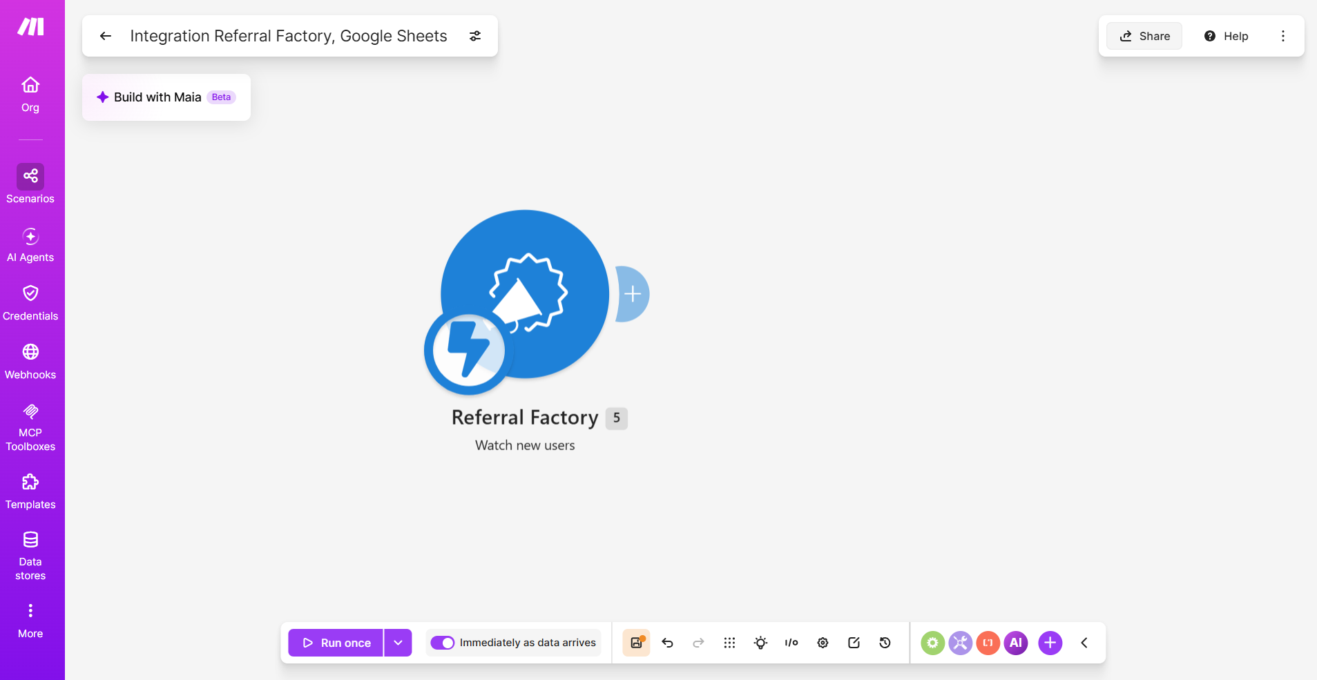 How Can I Send New Leads Into My CRM Using Make? screenshot 1