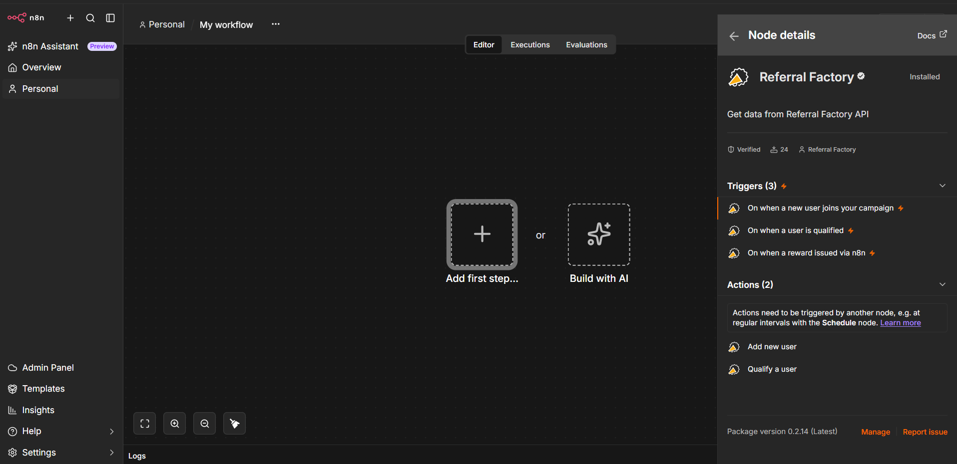 What Can I Automate Between Referral Factory and n8n? screenshot 1