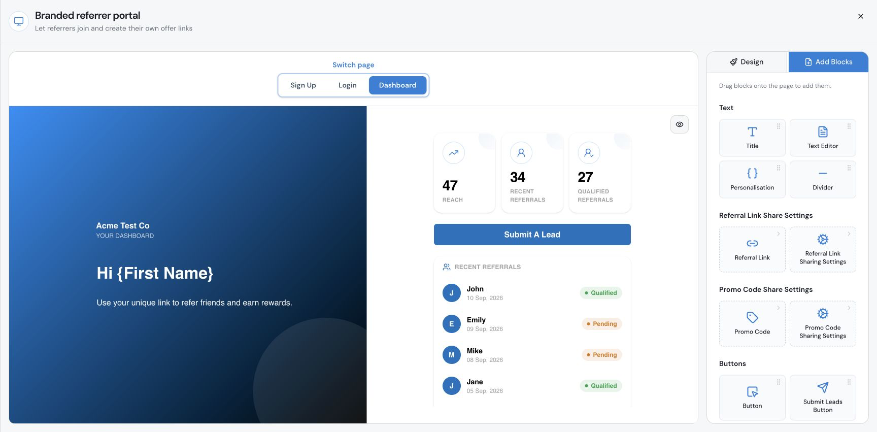 How to Create and Use a Branded Referrer Portal