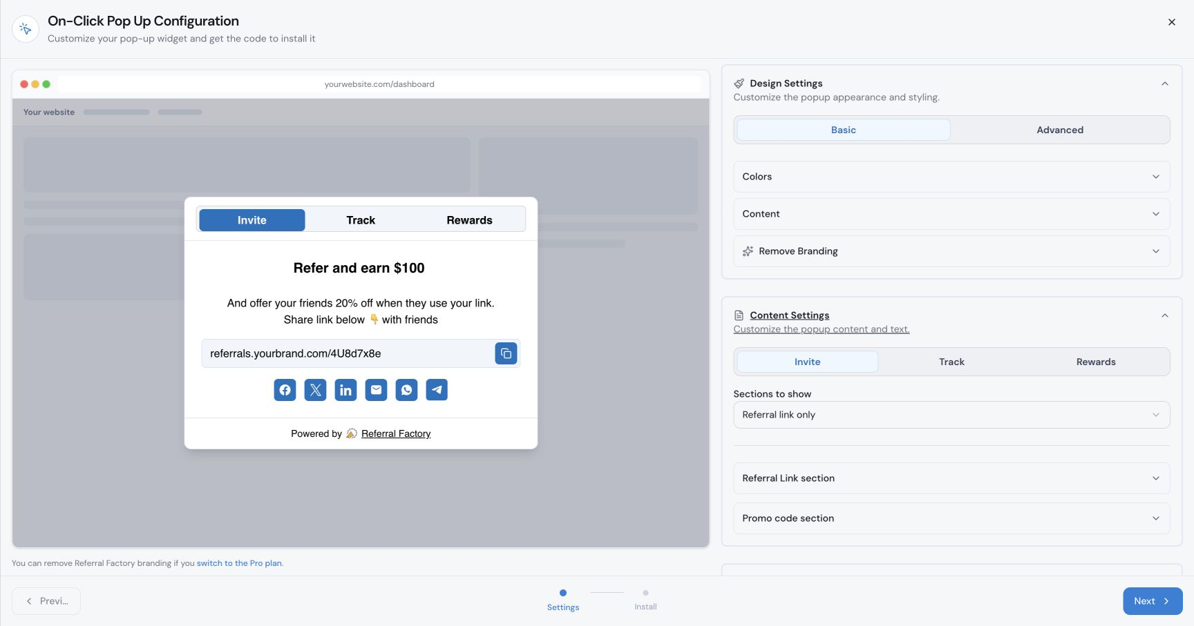 What Is The On-Click Pop Up And How Do I Set It Up?