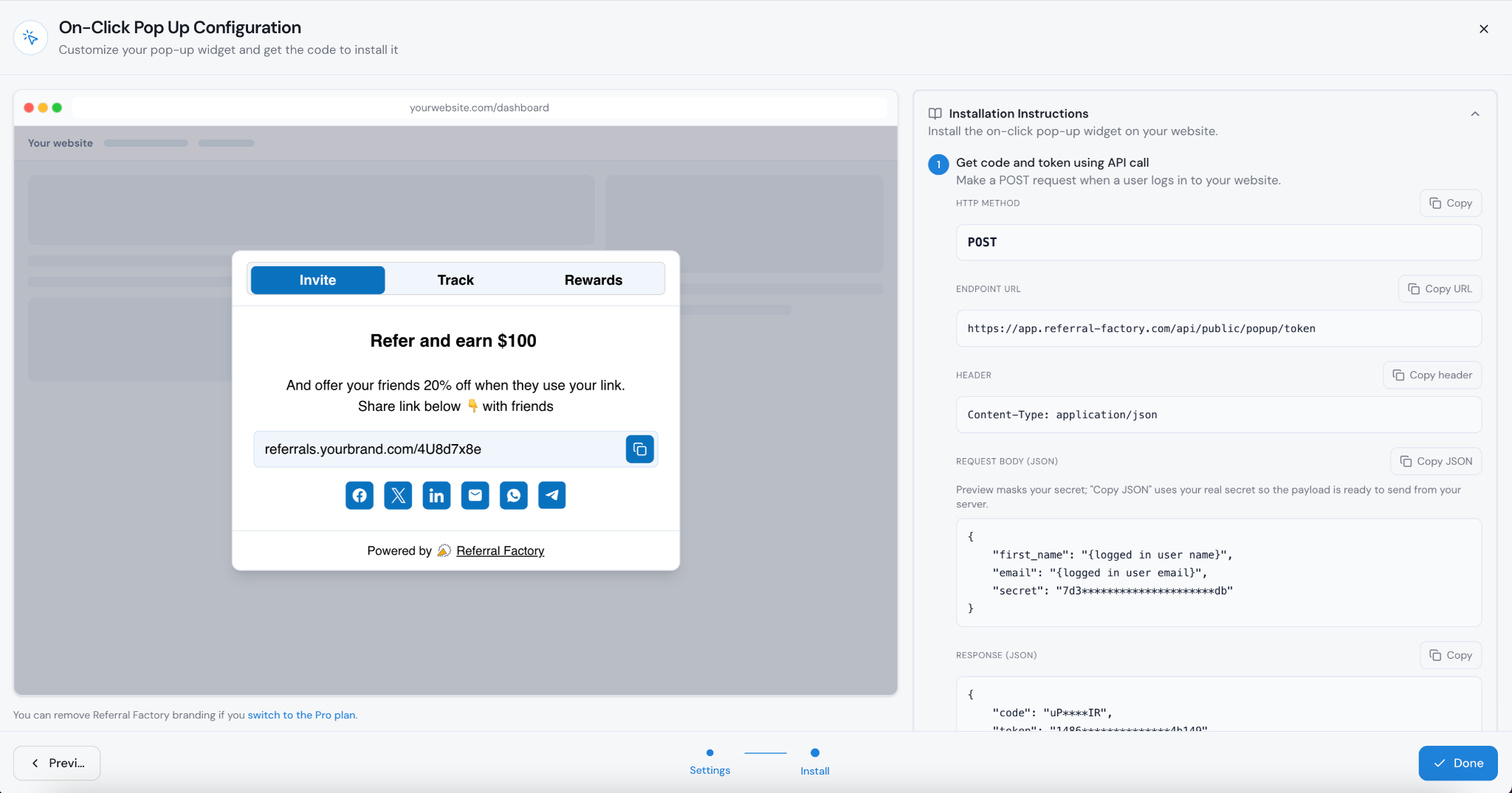 What Is The On-Click Pop Up And How Do I Set It Up?