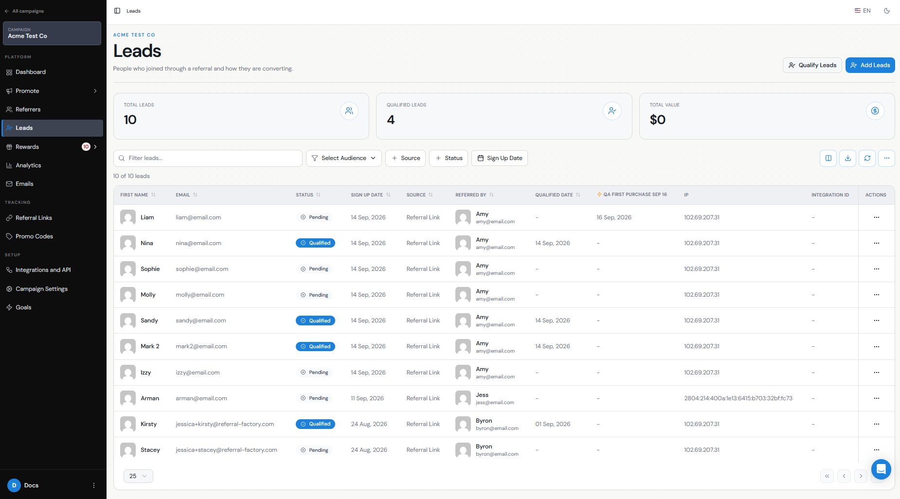 What Happens After A Lead Clicks a Referral Link? screenshot 1