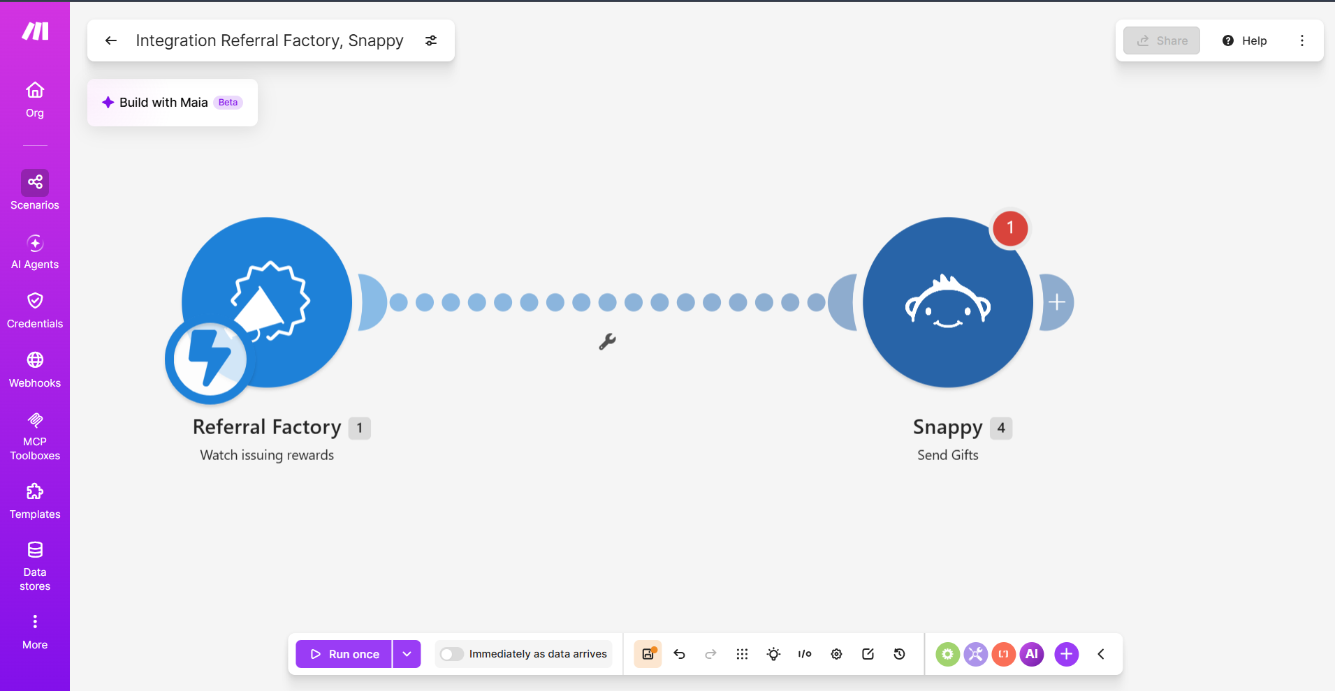 How Can I Issue Referral Rewards Using Make?