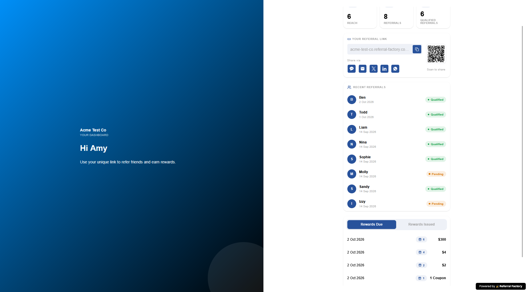 How Can Referrers See the Status of Their Referrals and Rewards? screenshot 1