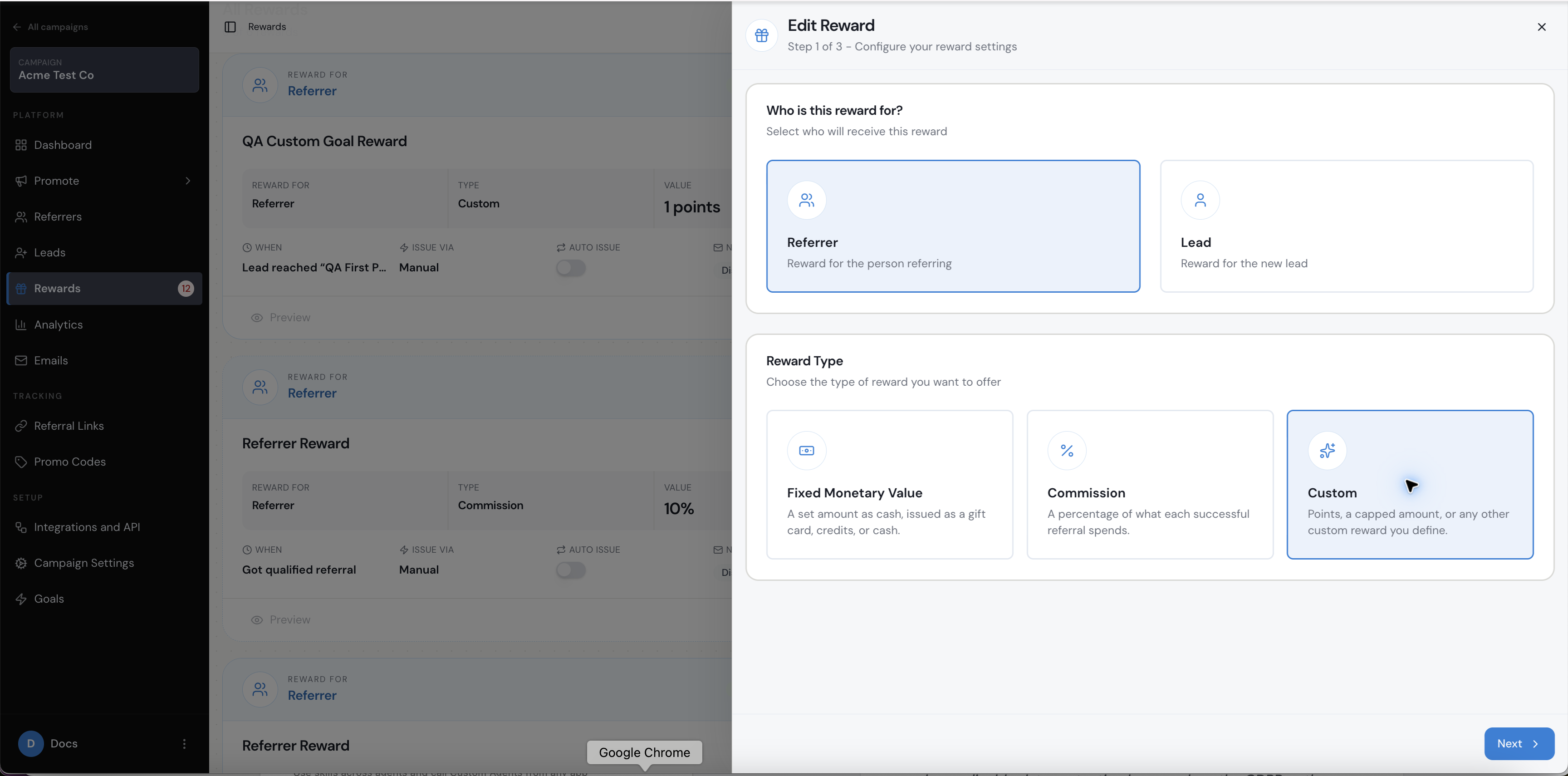 How Do I Set Up a Custom Referral Reward?