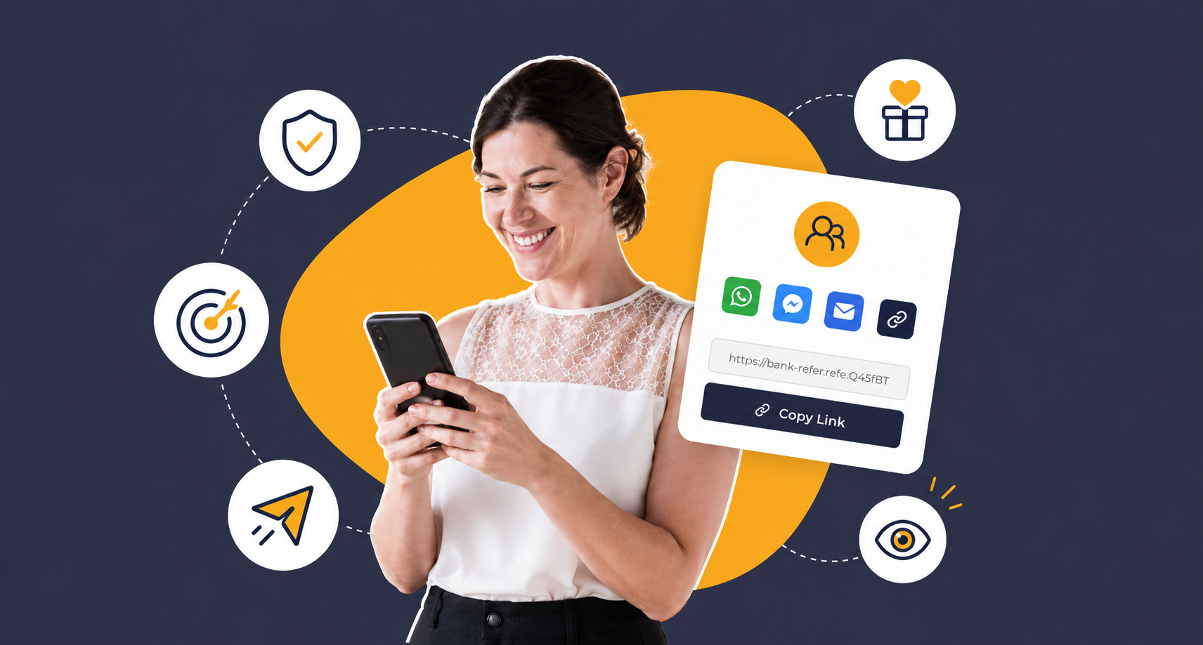 Referral psychology drivers including trust, easy sharing, rewards, and friend benefits