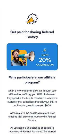SaaS referral program example visual