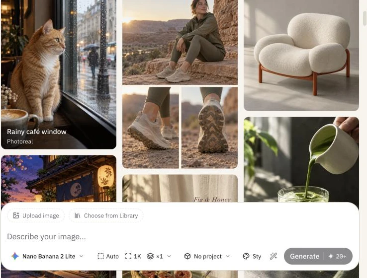 Sparkian image studio interface