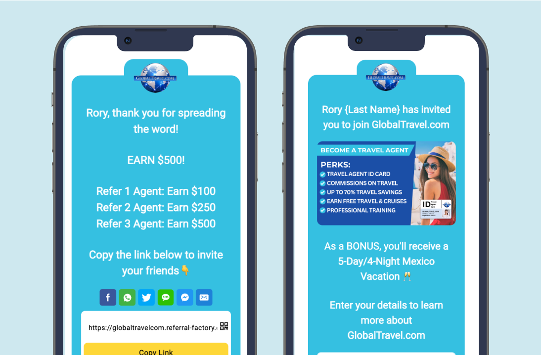 GlobalTravel referral program