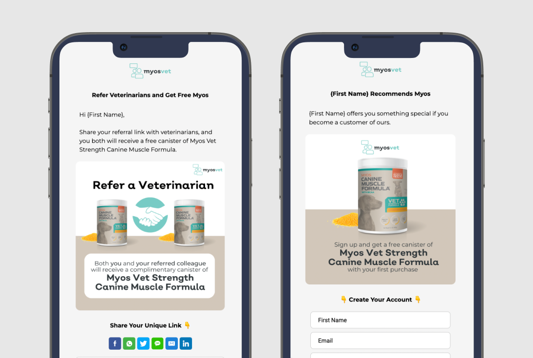 Myos Vet referral program