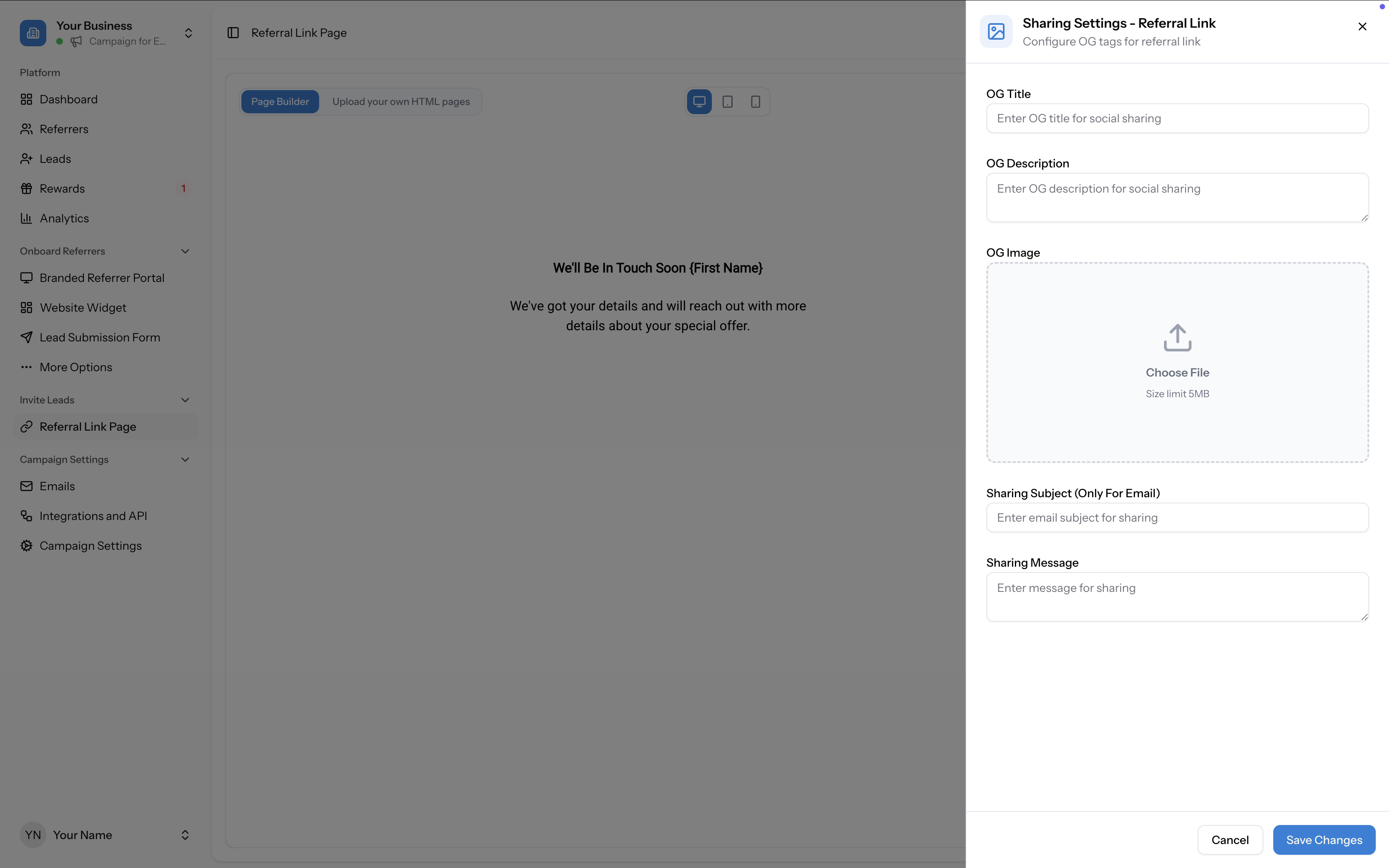 Screenshot showing Social sharing previews (OG tags)
