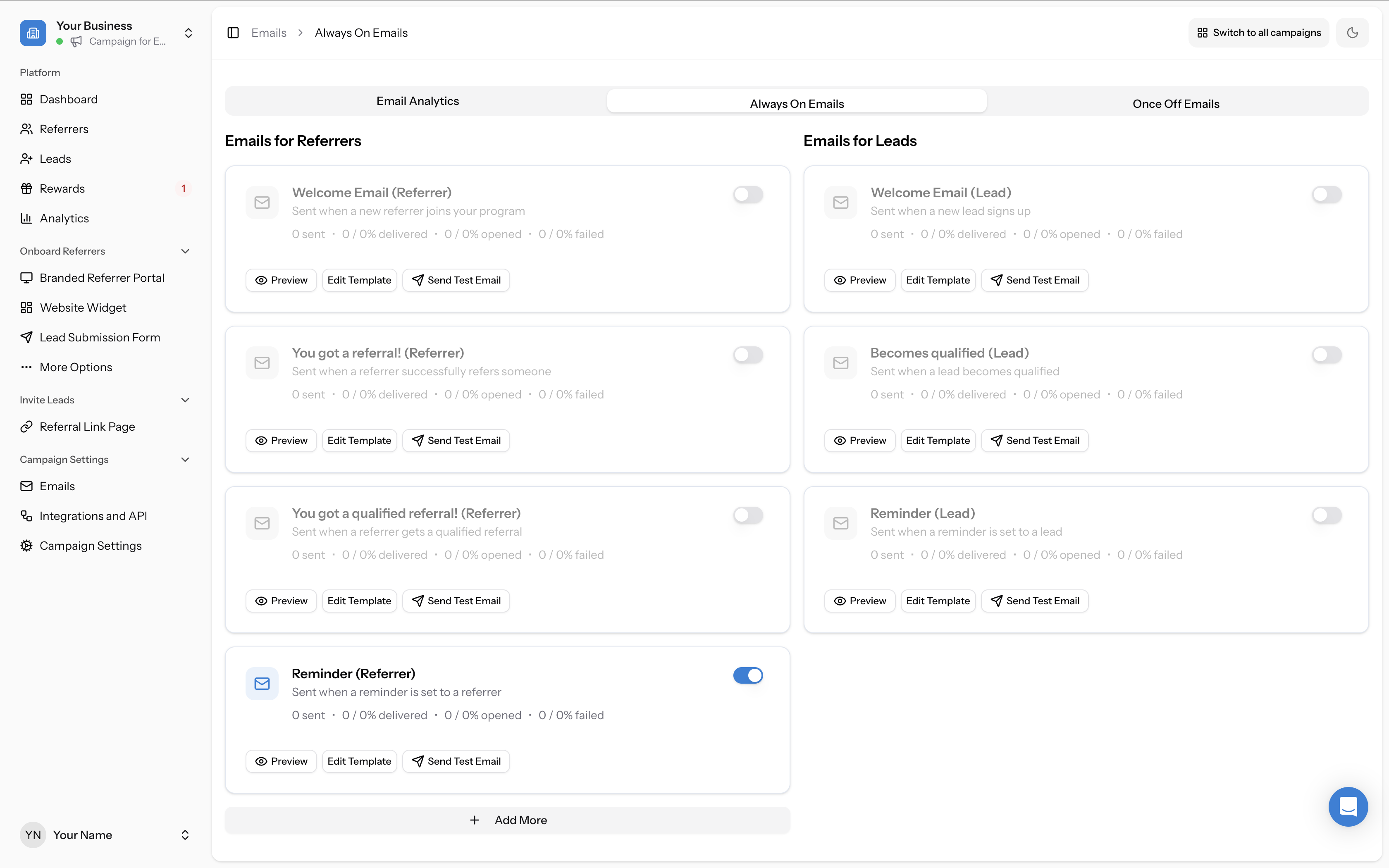Screenshot from How to enable or disable specific email notifications