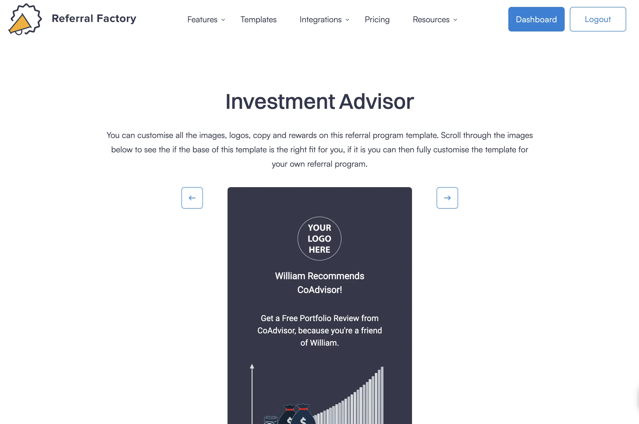 investment advisor referral program