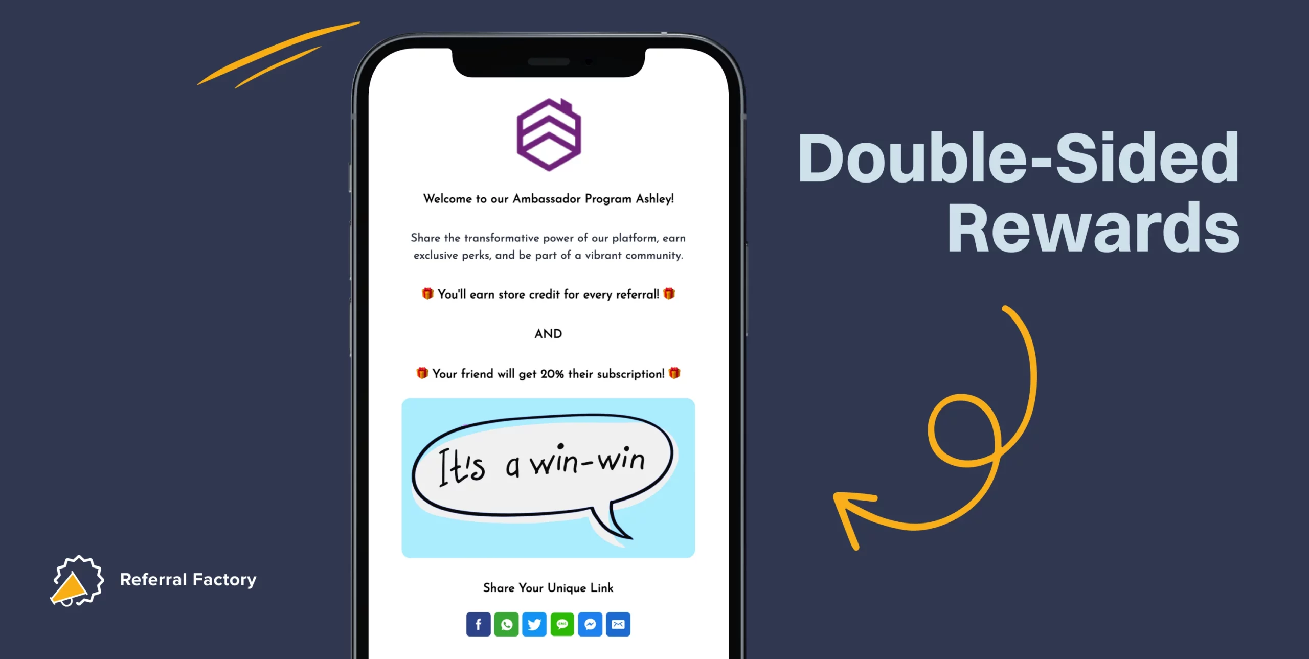 double sided referral program rewards win win reward referrer and friend incentives referral factory