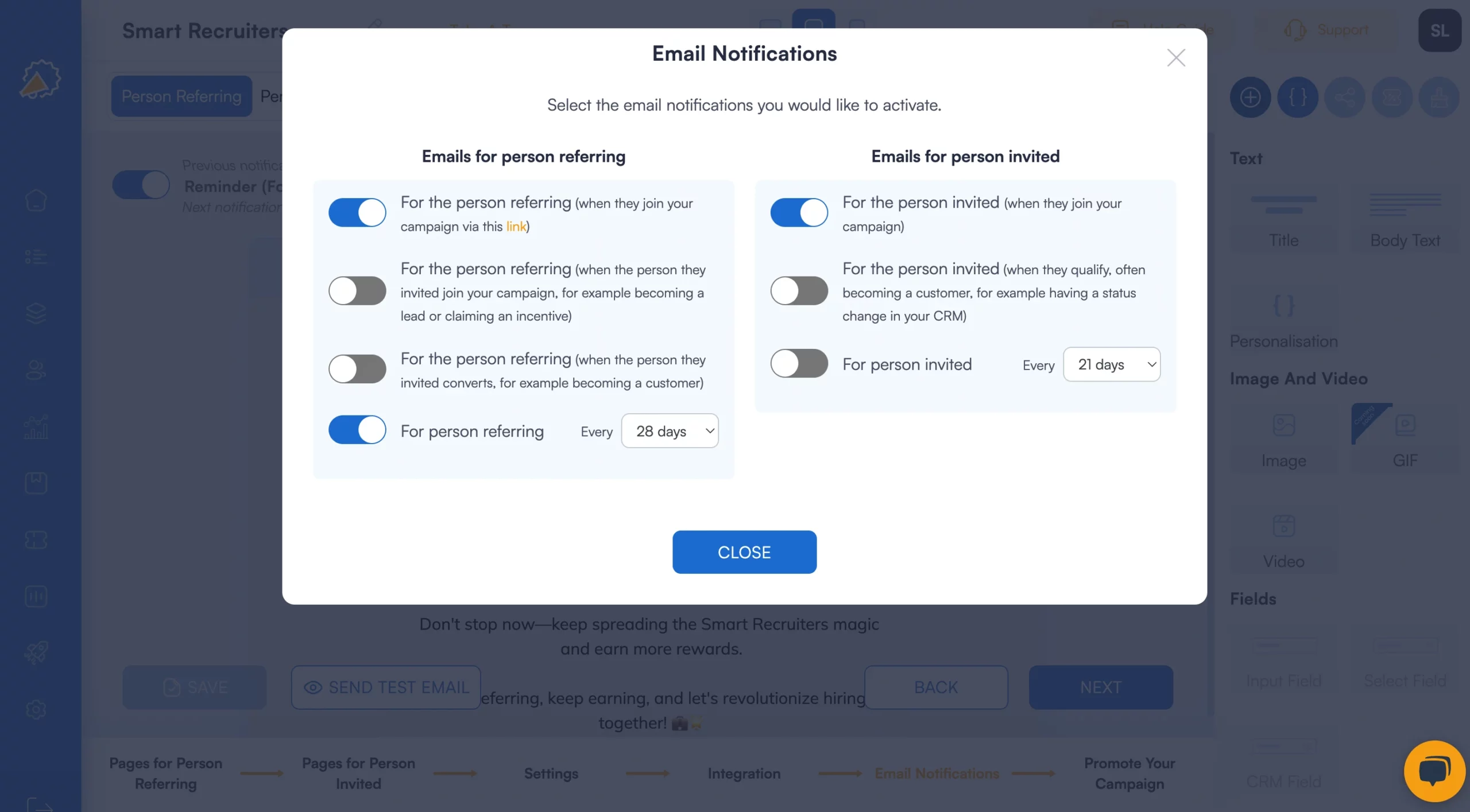 referral software automated email notifications