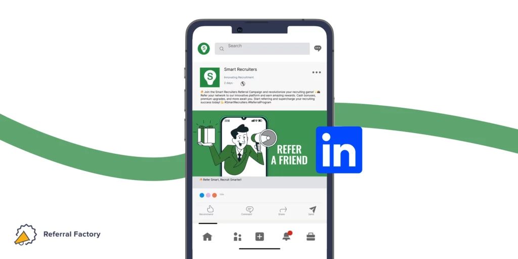 linkedin referral program share social media how to get referrals