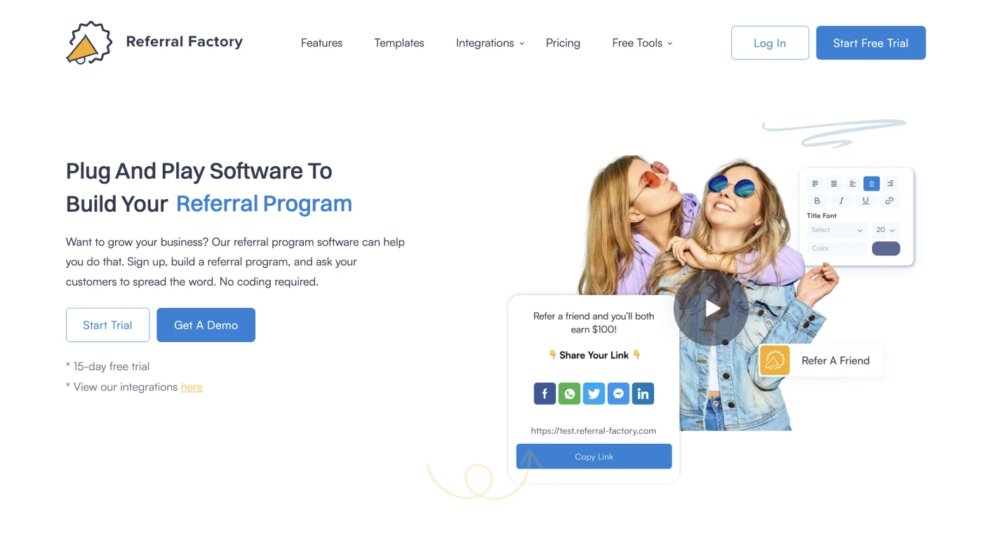 best referral program software referral marketing tools referral factory plug and play software to build your referral program