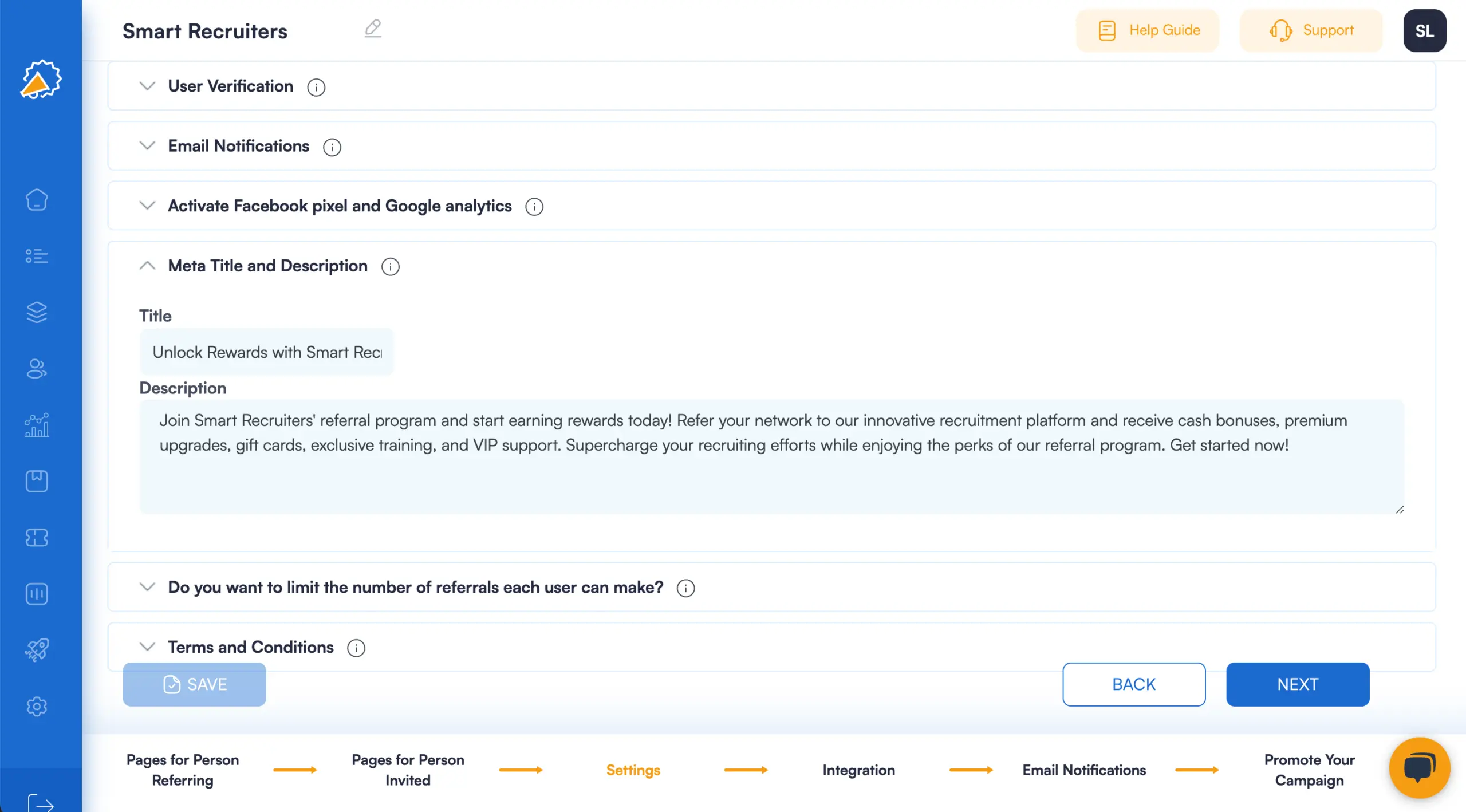 meta title and description referral factory software that integrates with hubspot