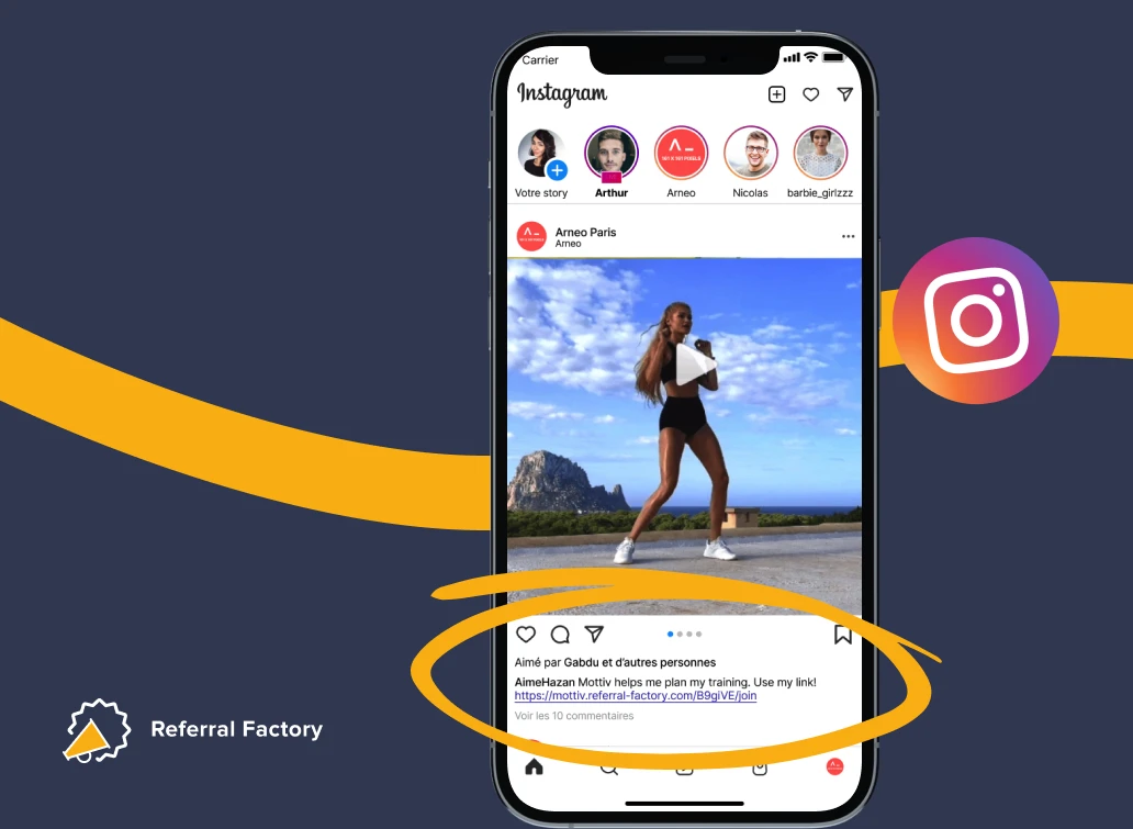 referral link for influencer instagram referral marketing