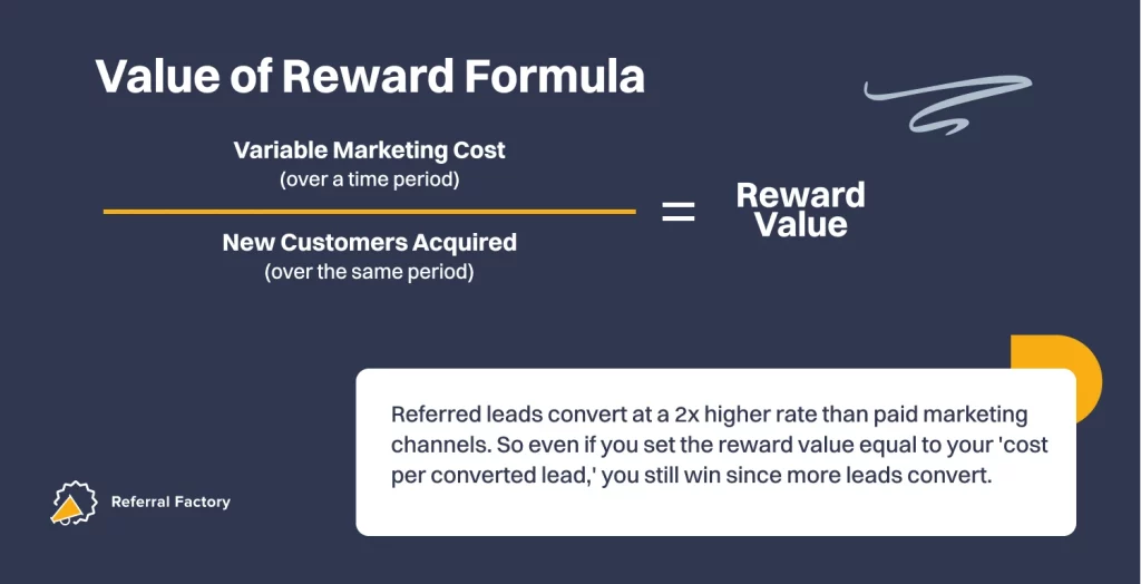 how to calculate the value of a referral reward