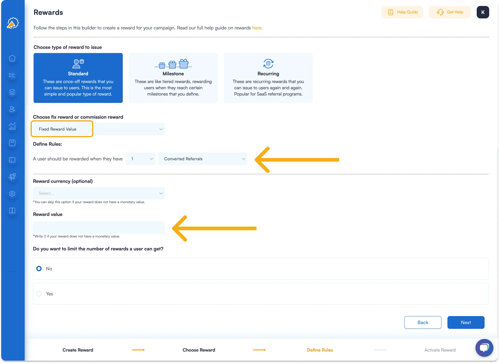 double-sided referral rewards program referral factory marketing software rules