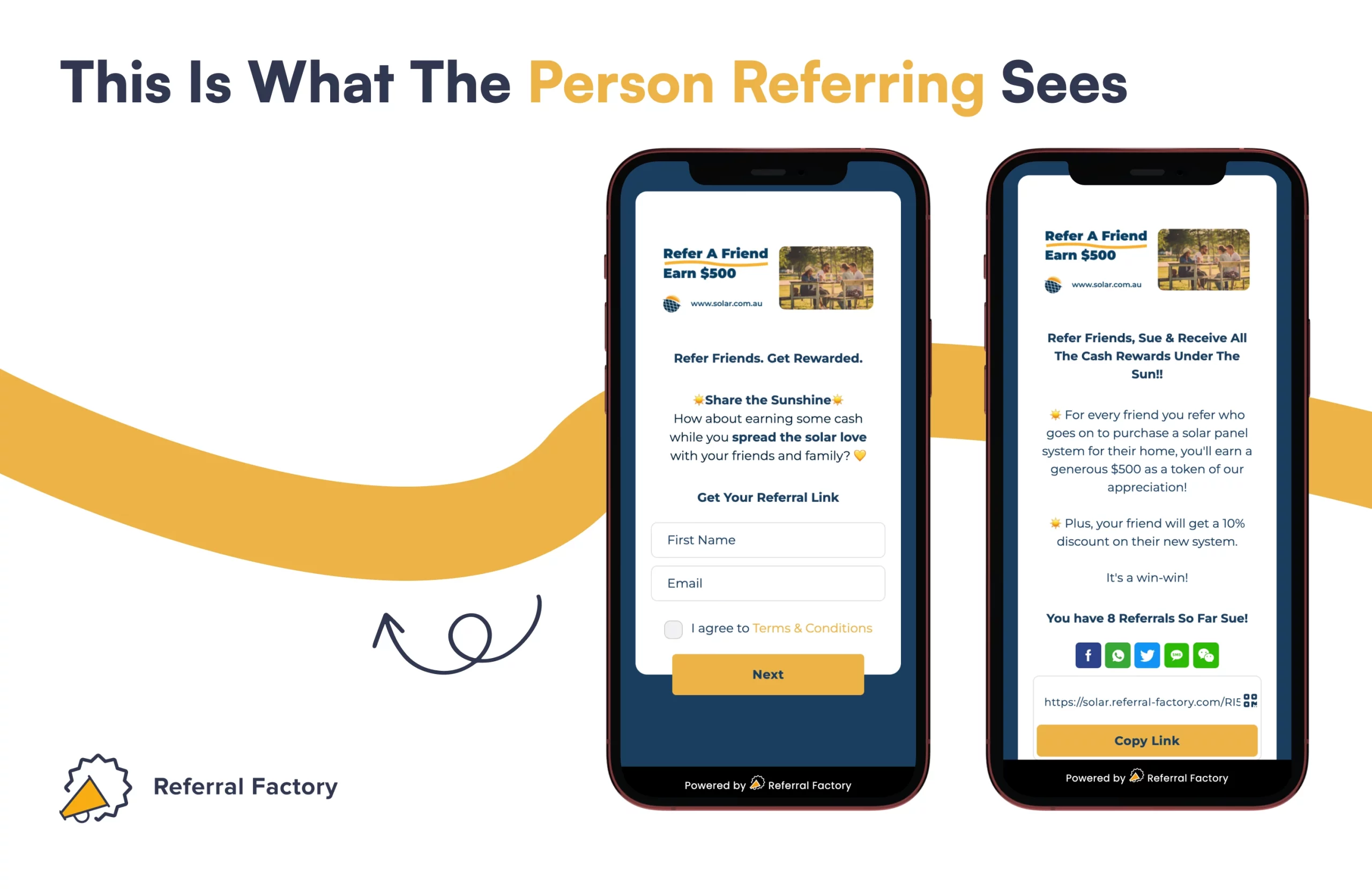 referral program case study solar business pages for the person referring referral factory