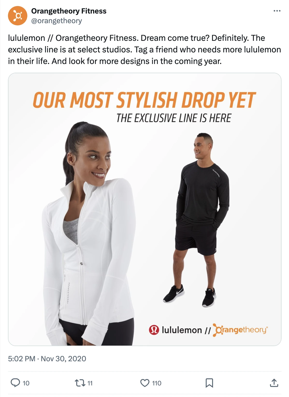 marketing partners orangetheory fitness and lululemon source: @orangetheory on X