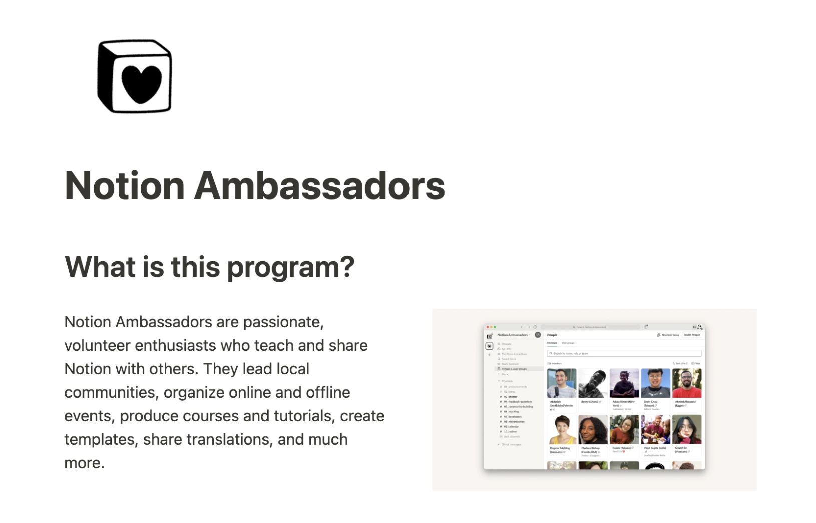 notion ambassadors program example of brand ambassador program software saas industry referral factory