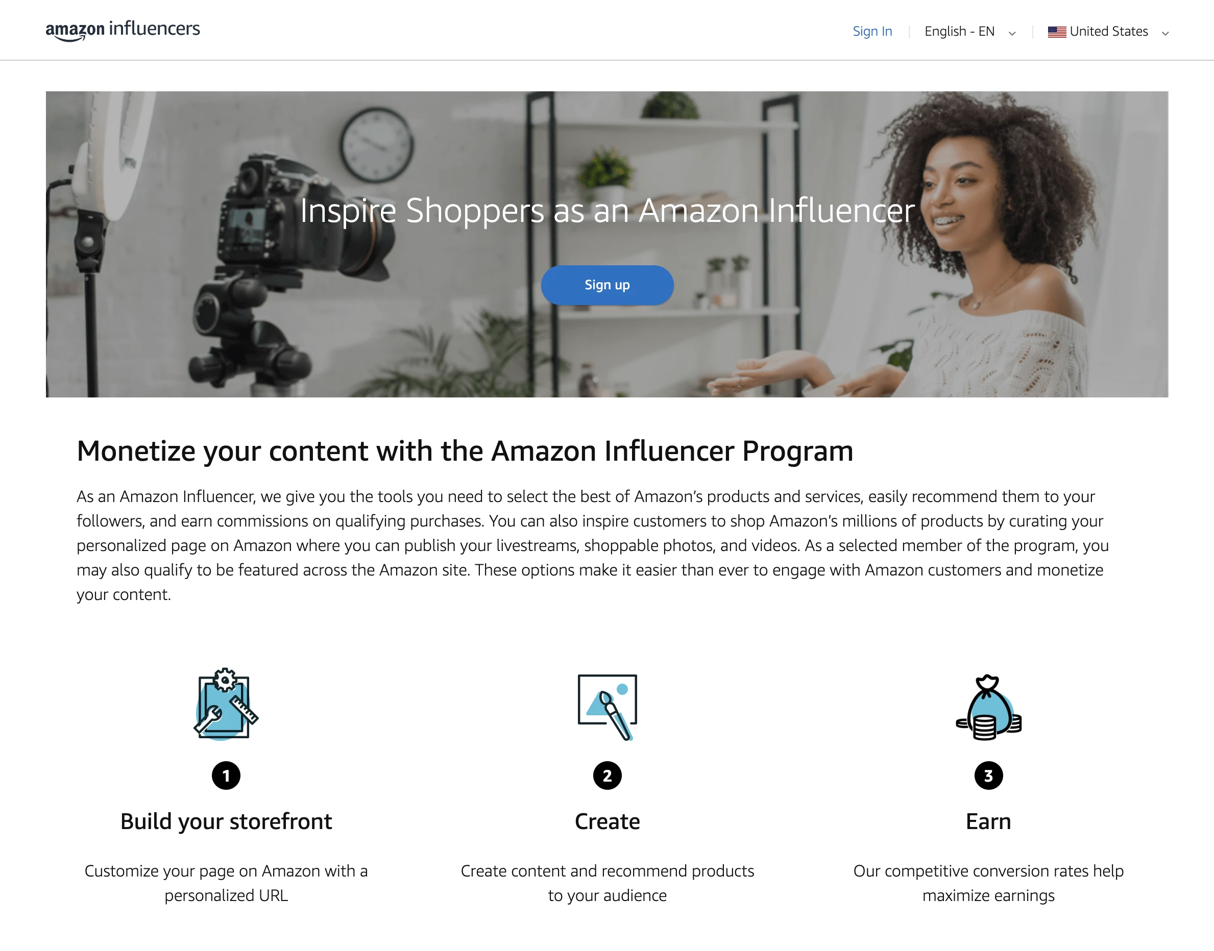 amazon influencers affiliate marketing program example