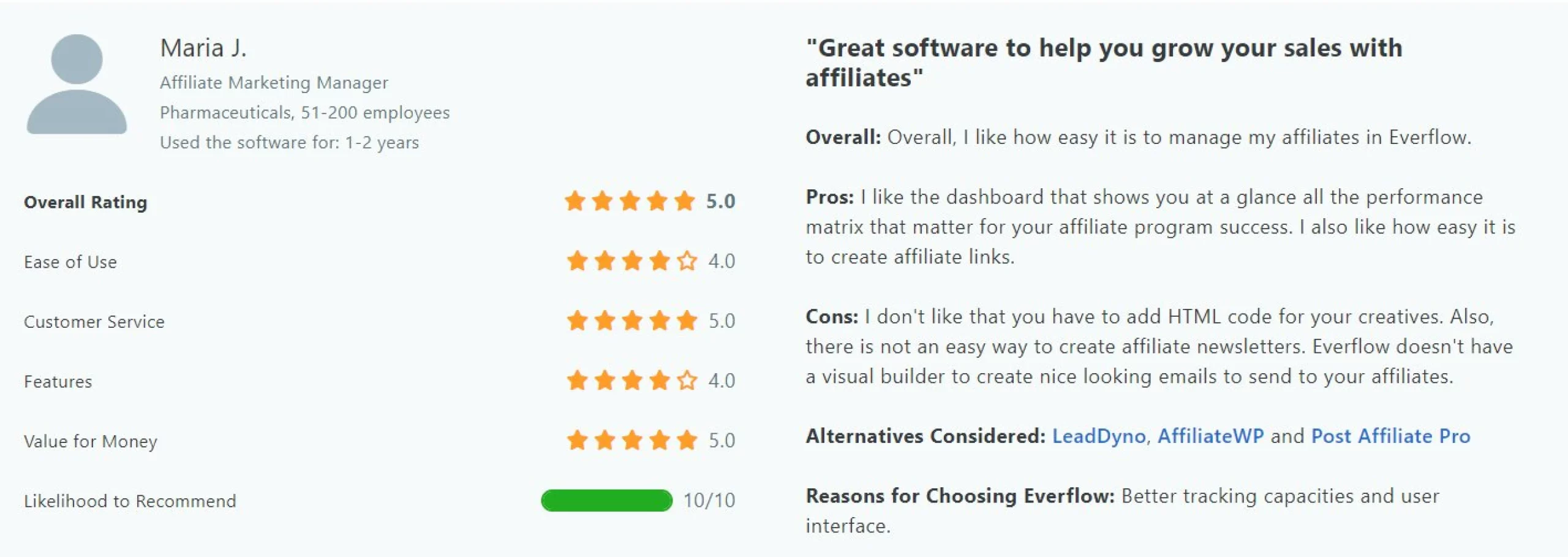 everflow customer review