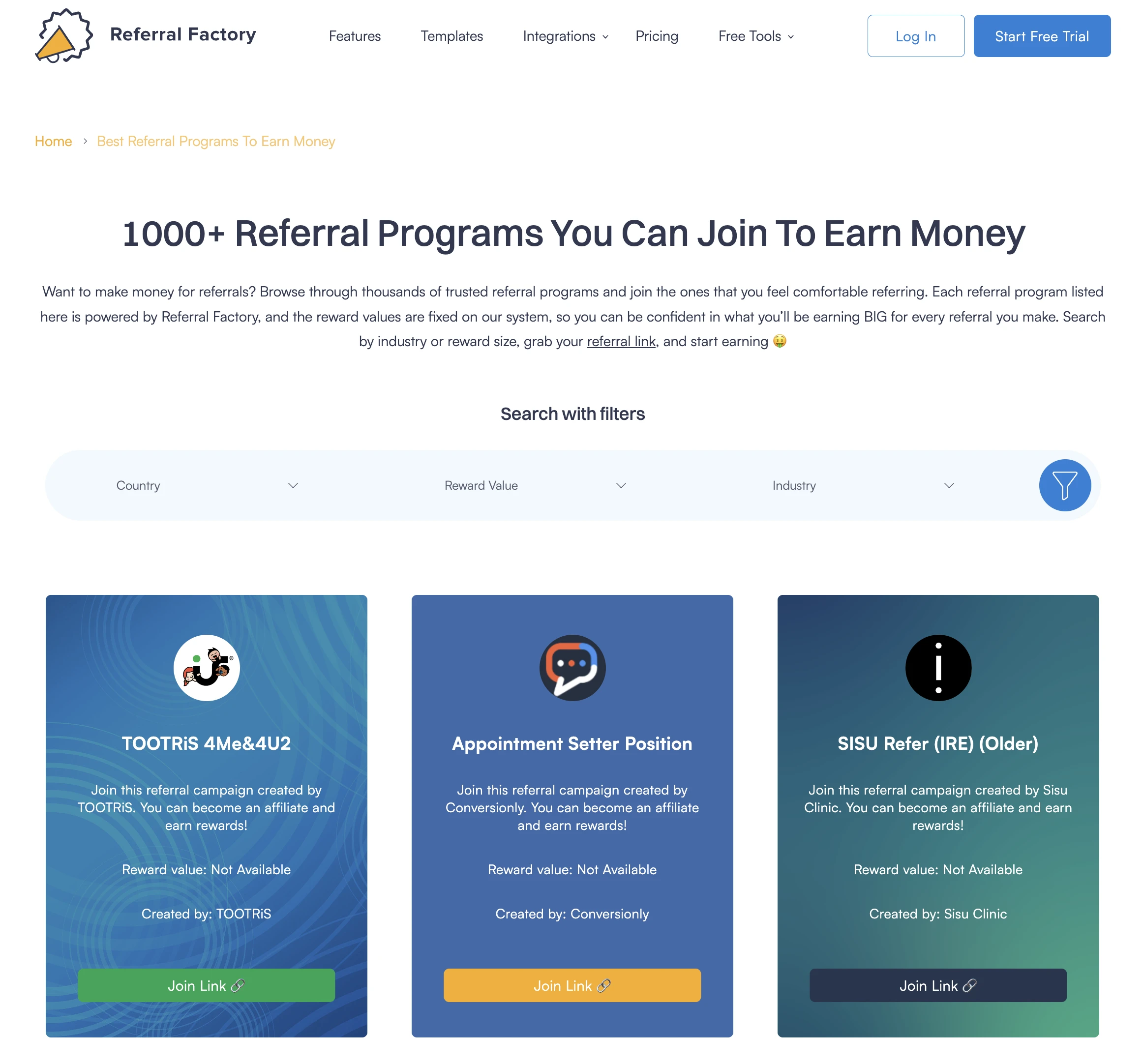 referral factory affiliate network affiliate recruitment