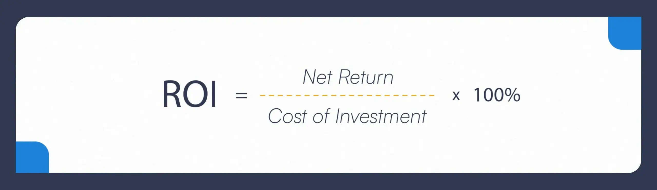 roi return on investment calculation formula referral factory infographic