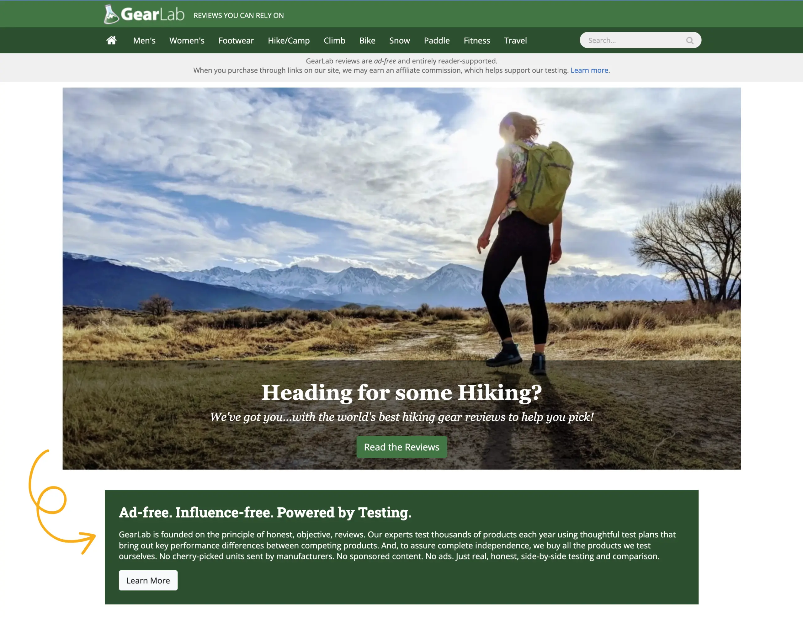 gearlab example involved affiliate marketing commission reader reviews