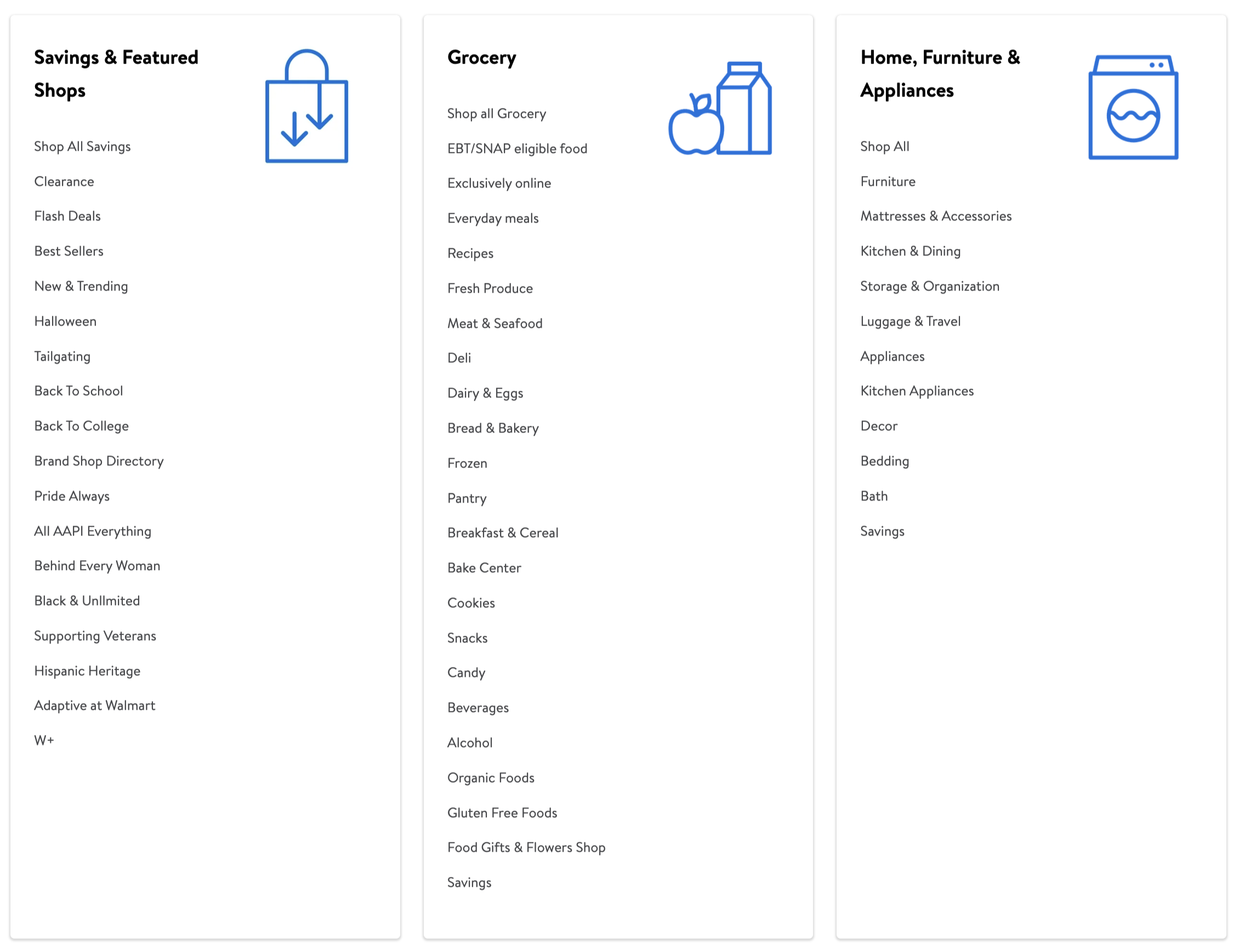 walmart affiliate program categories for affiliate marketers