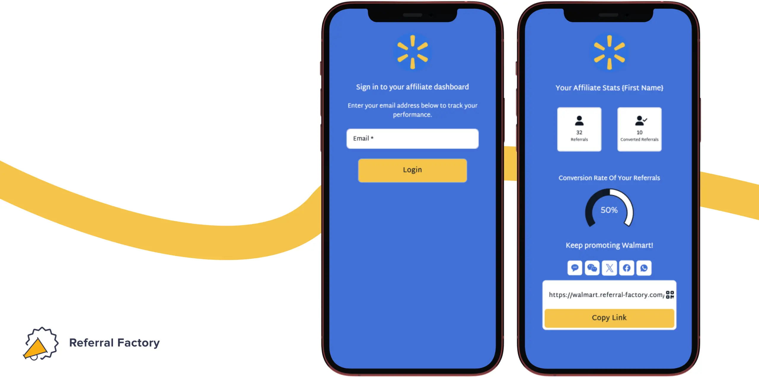 walmart affiliate dashboard referral factory
