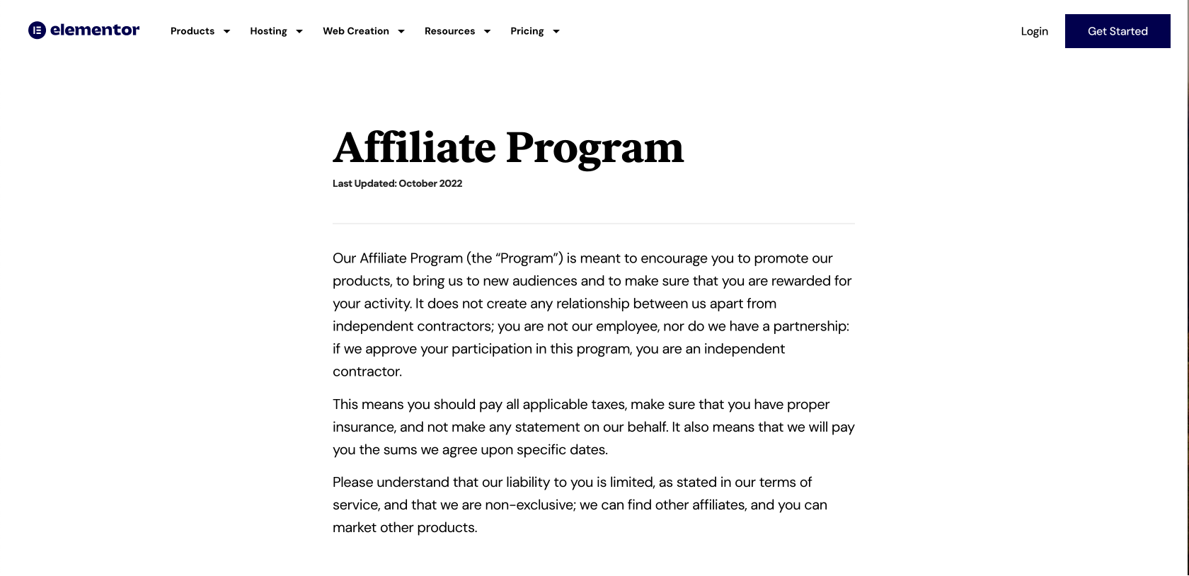 elementor affiliate program