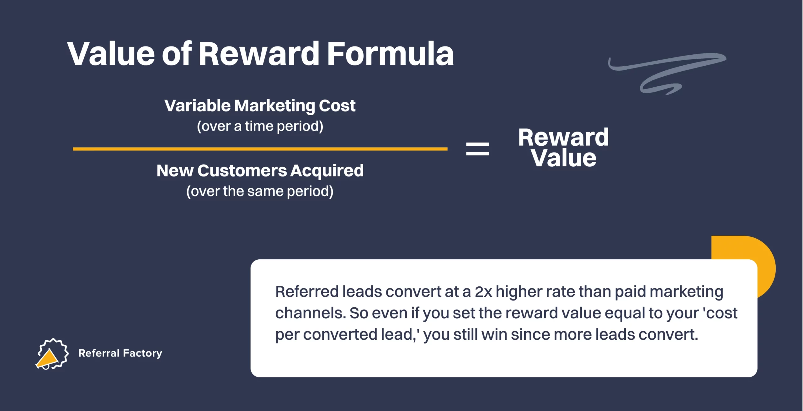 how to calculate the value of a referral reward formula
