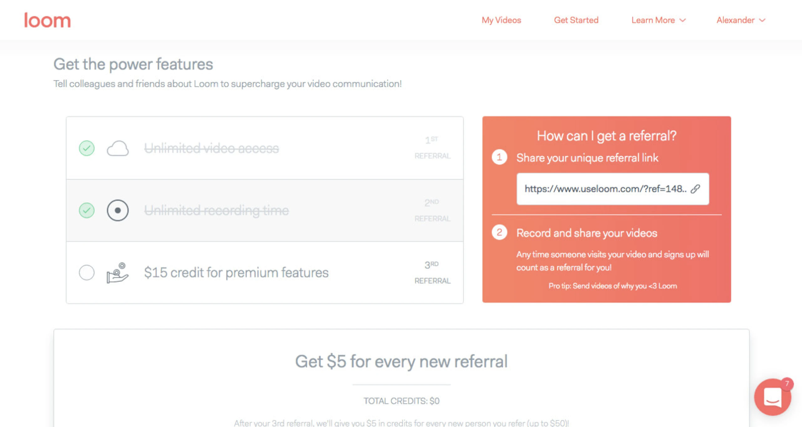loom best referral programs