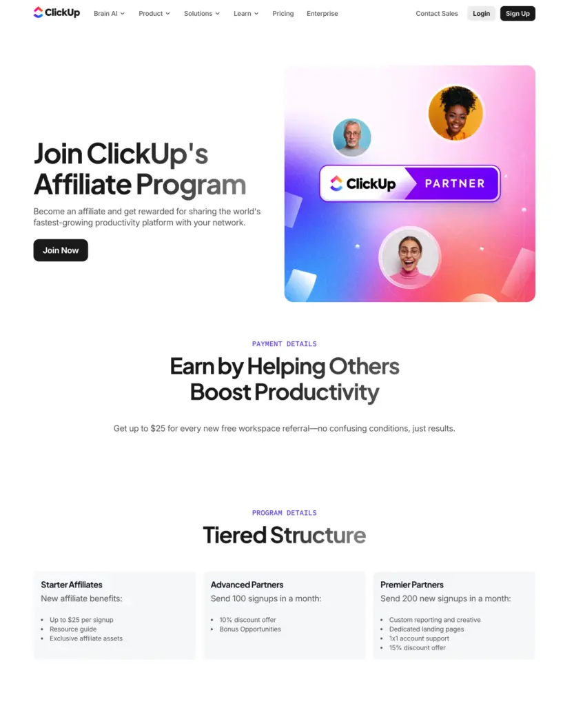 clickup affiliate program
