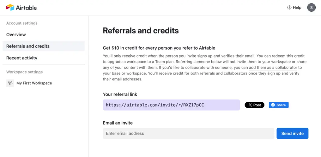 airtable referral program example