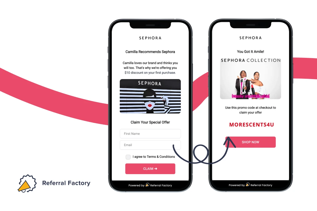 example influencer marketing tracking with coupon code