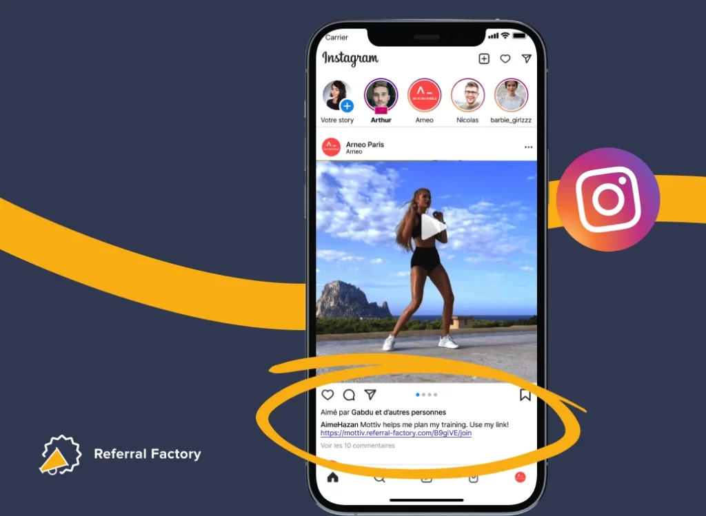 example referral link influencer instagram