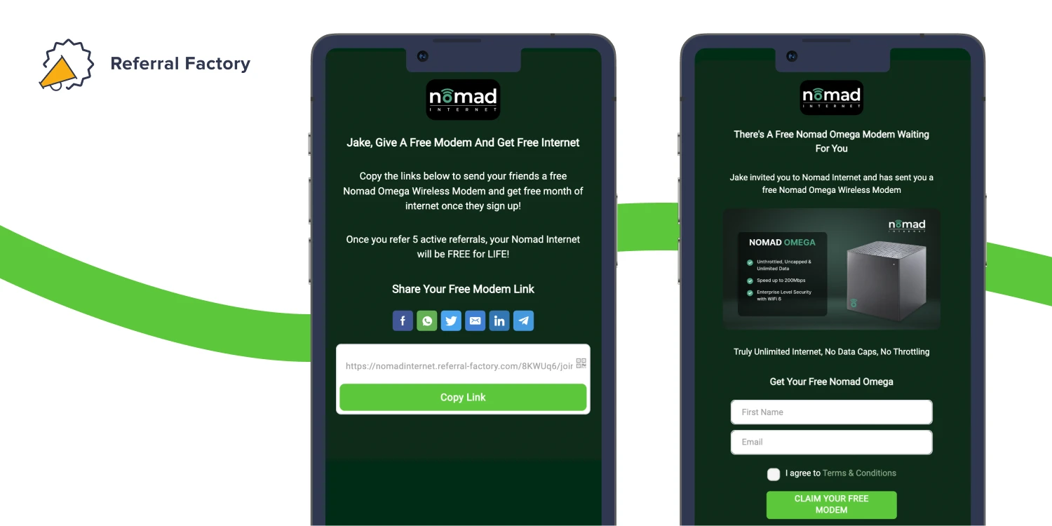 refer a friend program example free gift rewards 