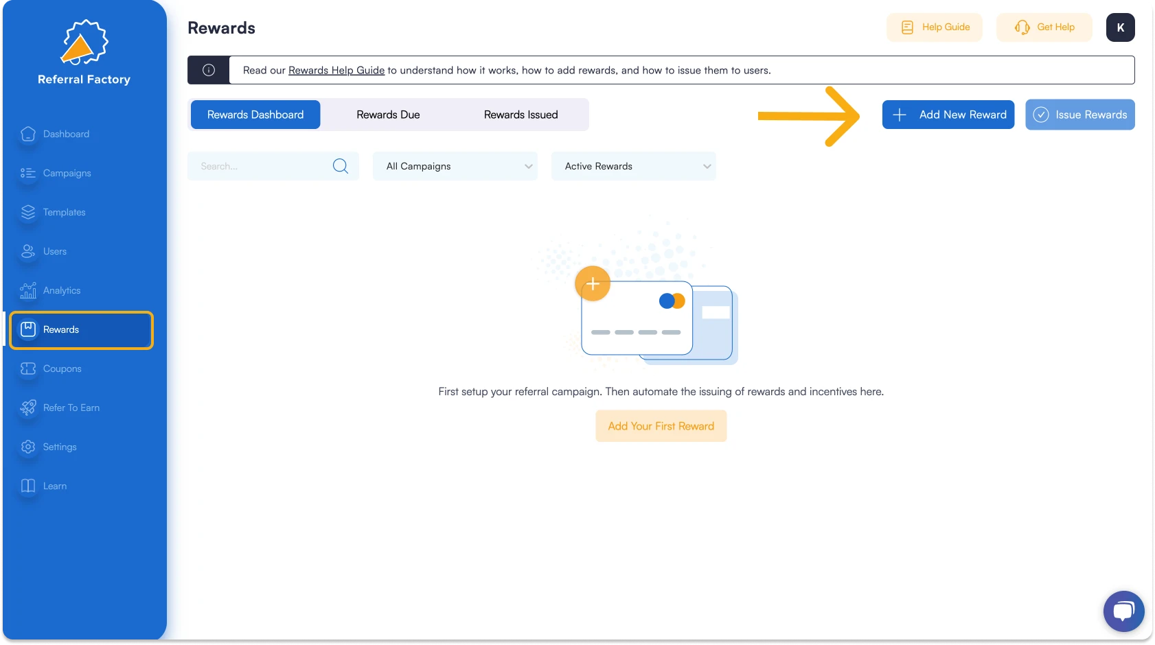 referral rewards double-sided referral program referral factory marketing software