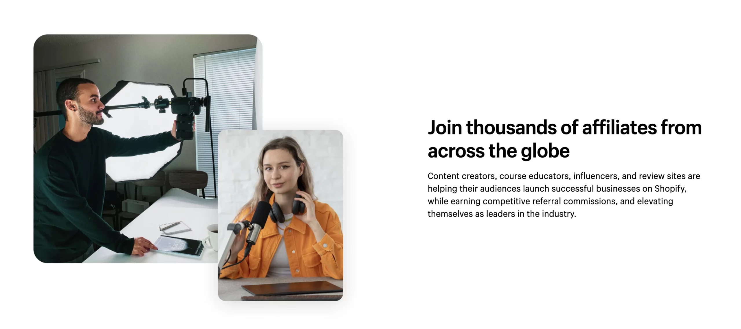 shopify affiliate program example marketing partner 